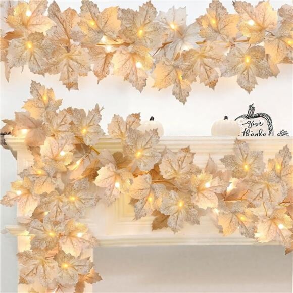 3Pack Fall Decor-Fall Garland with Lights Thanksgiving Fall Decorations for Home - Picture 1 of 7
